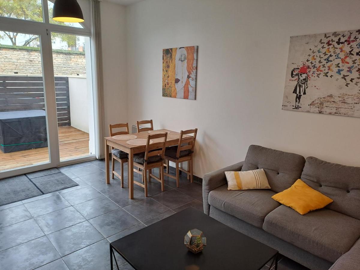 Bel Appartement Grande Terrasse Avec Parking A Dijon Bagian luar foto